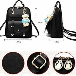 Aanbiedingen 👍 Unbray Leren Rugzak Met Teddybeer 😉 -Tassen-dames Winkel 550x525 5