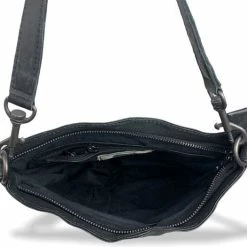 Hete verkoop 😍 Bear Design Caprica Leren Hobotas / Schoudertas - Zwart 👏 -Tassen-dames Winkel 550x526