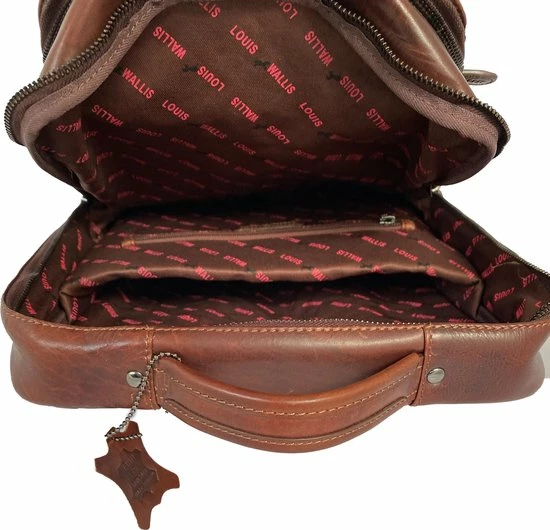 Kopen 👍 Louis Wallis Rugtas Heren Met Laptopvak 13.3 Inch Laptoptas Heren Leer Bruin Cognac - Rugzak Met Laptopvak - Zeer Luxe Uitgevoerd 🤩 6 Kopen 👍 Louis Wallis Rugtas Heren Met Laptopvak 13.3 Inch Laptoptas Heren Leer Bruin Cognac - Rugzak Met Laptopvak - Zeer Luxe Uitgevoerd 🤩 - Afbeelding 4