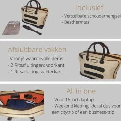 Beste Pirce 🌟 Juuty Luxe Laptoptas – Aktetas – Van Jute Gemaakt - Weekendtas –Unisex - 15 Inch Laptopvak - 👜 Handbagage - Bruin 😀 -Tassen-dames Winkel 550x532 5