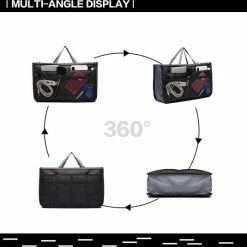 Groothandel 😀 Doodadeals® Tas Organizer - Tas In Tas Systeem - Etui En Make-up Tas - Verstelbaar Met Drukkers - 30 X 18.5 Cm 👏 -Tassen-dames Winkel 550x535 6