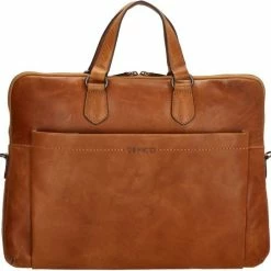 Coupon 💯 Genicci Dickens Laptoptas 15 Inch Cognac ❤️