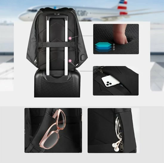 Goedkoopste ๐ Merkloos Rugzak Zwart - Dames ๐ Backpack USB - Anti-Diefstal - Waterdicht - Laptop Rugtas - Reistas - Damestas - Innovatief Ontwerp - Modern ๐ 5 Goedkoopste ๐ Merkloos Rugzak Zwart - Dames ๐ Backpack USB - Anti-Diefstal - Waterdicht - Laptop Rugtas - Reistas - Damestas - Innovatief Ontwerp - Modern ๐ - Afbeelding 3