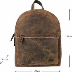 Begroting 💯 Arrigo - Rugzak Dames Klein Leer - Leren Rugzak - Buffelleer - Cognac ⭐ -Tassen-dames Winkel 550x548 5