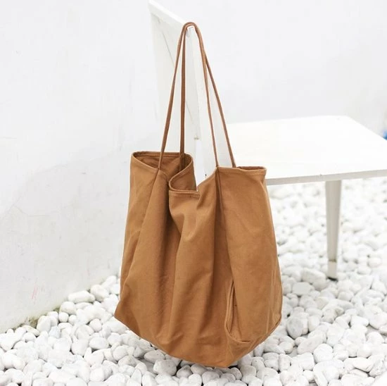 Beste deal π Merkloos Canvas Tas - Shopper Canvas M - Schoudertas Bruin - Vrouwentas - Tote Bag - Strandtas - Hii You β€οΈ 5 Beste deal π Merkloos Canvas Tas - Shopper Canvas M - Schoudertas Bruin - Vrouwentas - Tote Bag - Strandtas - Hii You β€οΈ - Afbeelding 3