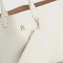 Beste Pirce ✔️ Tommy Hilfiger Iconic Tommy Tote Feather White 👍 -Tassen-dames Winkel 550x550 142