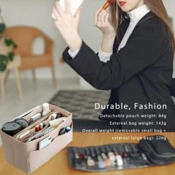 Top 10 👏 NEPAK Handtas Organisator, Vilten Tas Organisator Voor Vrouwen Handtas, Afneembare Rits Tas, Beige 🧨 -Tassen-dames Winkel 550x550 190