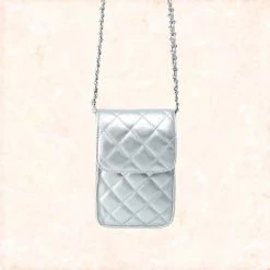 Beste Pirce 🛒 Jobo By JET - Mobiele Telefoon Tasje / Klein Tasje / Festival Bag / Cheers / Silver / Zilver / Kettingkoord 🎁