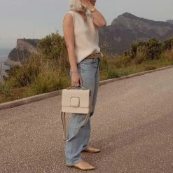 Korting 🛒 Violet Hamden Essential Bag Dames Crossbody Tas Leer - Beige ⭐ -Tassen-dames Winkel 550x550 234