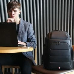 Beste Verkoop ❤️ Goose Lyne® | Waterproof Rugzak - 15.6 Inch Laptop Rugzak - Business Rugzak - Inclusief USB-poort - Schooltas - Rugzak - Zwart ✔️ -Tassen-dames Winkel 550x550 355