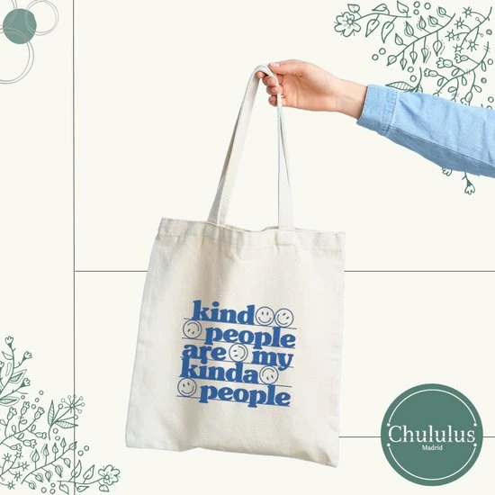 Beste Verkoop π Chululus Madrid: Tote Bag - Kind People Are My Kinda People - Canvas Tas - Katoenen Tas - Creatief Design - Quote π 3 Beste Verkoop π Chululus Madrid: Tote Bag - Kind People Are My Kinda People - Canvas Tas - Katoenen Tas - Creatief Design - Quote π