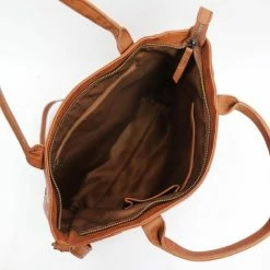 Gloednieuw ❤️ Bear Design Freya Leren Handtas / Schoudertas - Oker Geel 🥰 -Tassen-dames Winkel 550x550 39