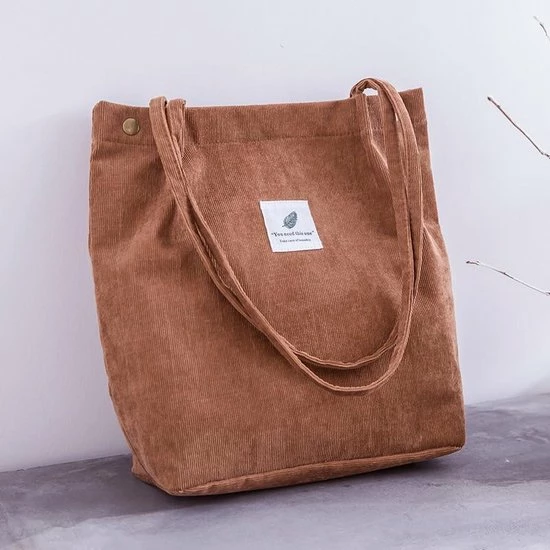 Goedkoopste π Safuna π Handbag - Corduroy Shopping Bag - Canvas Cloth Shoulder Bag - Eco Grocery Totes π 8 Goedkoopste π Safuna π Handbag - Corduroy Shopping Bag - Canvas Cloth Shoulder Bag - Eco Grocery Totes π - Afbeelding 6