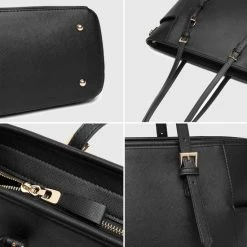 Begroting ❤️ Miss Lulu Dames Schoudertas - Handtas - Laptoptas 13.3" – Zwart (LM1642 BK) 🔥 -Tassen-dames Winkel 550x550 577