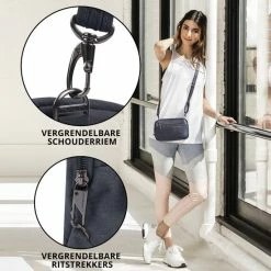 Coupon 😍 Travelon Metro Anti-diefstal Crossbody - Schoudertas - Heuptas - Veilig Op Reis - Blauw 🧨 -Tassen-dames Winkel 550x550 595