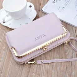 Beste Verkoop ⭐ Topco Cross Body Tas - Telefoontasje - Met Ruimte Voor Pasjes - Licht Roze 🥰