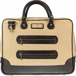 Beste Pirce 🌟 Juuty Luxe Laptoptas – Aktetas – Van Jute Gemaakt - Weekendtas –Unisex - 15 Inch Laptopvak - 👜 Handbagage - Bruin 😀