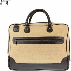 Beste Pirce 🌟 Juuty Luxe Laptoptas – Aktetas – Van Jute Gemaakt - Weekendtas –Unisex - 15 Inch Laptopvak - 👜 Handbagage - Bruin 😀 -Tassen-dames Winkel 550x558 5