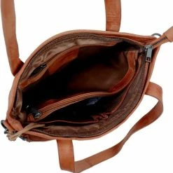 Flash-uitverkoop 🌟 Bear Design Jilike Leren Shopper / Schoudertas - Cognac 👍 -Tassen-dames Winkel 550x558 6