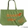 Hete verkoop 🔥 Merkloos Tavas Katoenen Tasje Draagtas Groen 50x32 Cm Good Vibes Tote Bag Tas Shopper Boodschappentas Schoudertas ✨ -Tassen-dames Winkel 550x564 1