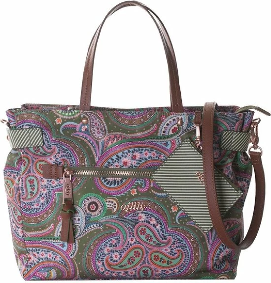 Flash-uitverkoop ✨ Oilily Helena Paisley 👜 Handbag Cypres 😀 3 Flash-uitverkoop ✨ Oilily Helena Paisley 👜 Handbag Cypres 😀