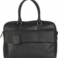 Flash-uitverkoop 🔥 Burkely On The Move Unisex Laptoptas 15,6'' Flap Inclusief Powerbank - Zwart 🔔