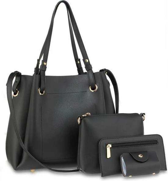 Uitgang π Anna Grace Dames Schoudertas Zwart 4-delig Schoudertas, Heuptas, Portemonnee, Pasjes Mapje π 3 Uitgang π Anna Grace Dames Schoudertas Zwart 4-delig Schoudertas, Heuptas, Portemonnee, Pasjes Mapje π