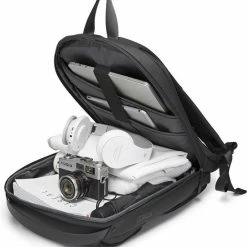 Uitgang 🔔 Bange Rugtas - 15,6 Inch - Laptop Rugzak - USB-aansluiting - Waterafstotend - Zwart - Incl. Smart Thermosfles 🛒 -Tassen-dames Winkel 550x598 1