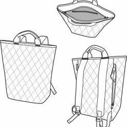 Uitgang 🎁 Reisenthel Shopper-Backpack Rugzak/Shopper - 16L - Rhombus Black Zwart 👍 -Tassen-dames Winkel 550x608 7