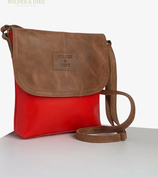 Flash-uitverkoop 🎉 POLDER & DIKE - Schoudertas / Crossbody - FLORENCE - Rood - Scarlet Red - Echt Leer 🥰 3 Flash-uitverkoop 🎉 POLDER & DIKE - Schoudertas / Crossbody - FLORENCE - Rood - Scarlet Red - Echt Leer 🥰