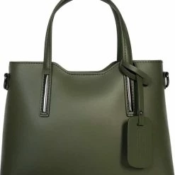 Hete verkoop 🎁 TOUTESTBELLE - Mat Leren Dames Handtas Met Schouderriem - Handtas - Leer - Groen 🌟 -Tassen-dames Winkel 550x620 2