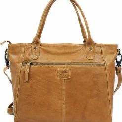 Gloednieuw ❤️ Bear Design Freya Leren Handtas / Schoudertas - Oker Geel 🥰 -Tassen-dames Winkel 550x620