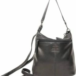 Hete verkoop 😍 Bear Design Caprica Leren Hobotas / Schoudertas - Zwart 👏 -Tassen-dames Winkel 550x624