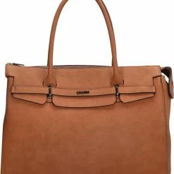 Gloednieuw 🤩 Charm London Bromley Handtas / Laptoptas - 15 Inch - Cognac 😀 -Tassen-dames Winkel 550x630 5