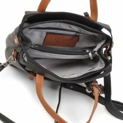 Beste deal ⌛ Berba Medium Schoudertas / Crossbody Tas Dames - Leer - Chamonix - Zwart 🔥 -Tassen-dames Winkel 550x635 9