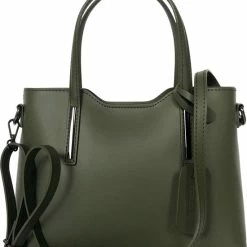 Hete verkoop 🎁 TOUTESTBELLE - Mat Leren Dames Handtas Met Schouderriem - Handtas - Leer - Groen 🌟