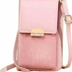 Beste Pirce 🧨 Fashion Favorite Smartphone Tasje - Lux Roze | Telefoon / Crossbody Tas | Kunstleer | 18,5 X 11 X 5 Cm 🔔