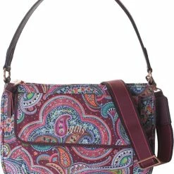 Begroting 🔥 Oilily Helena Paisley M Flat Shoulder Bag Port 🎁