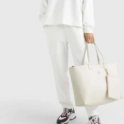 Beste Pirce ✔️ Tommy Hilfiger Iconic Tommy Tote Feather White 👍 -Tassen-dames Winkel 550x670 2
