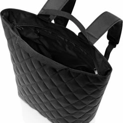 Uitgang 🎁 Reisenthel Shopper-Backpack Rugzak/Shopper - 16L - Rhombus Black Zwart 👍 -Tassen-dames Winkel 550x671 5