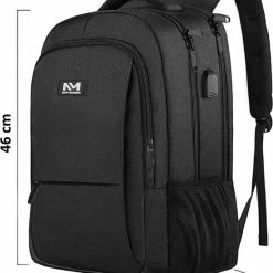Aanbiedingen 💯 Navy Madden Rugzak Met USB Poort 28L - Zwart - Luxe Laptop Rugtas 15.6 Inch Met Laptopvak - Heren - Dames - Jongens - Meisje - Waterafstotend - Rugzakken ✨ -Tassen-dames Winkel 550x674