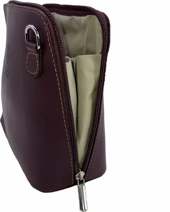 Coupon π Paars Vera Pelle Italiaans Leren Schoudertasje (rits Rondom) π 4 Coupon π Paars Vera Pelle Italiaans Leren Schoudertasje (rits Rondom) π - Afbeelding 2