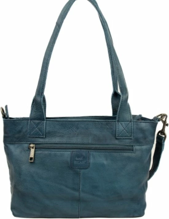 Promo 𧨠Bear Design Katya Leren Handtas / Schoudertas M - Turquoise π₯° 4 Promo 𧨠Bear Design Katya Leren Handtas / Schoudertas M - Turquoise π₯° - Afbeelding 2