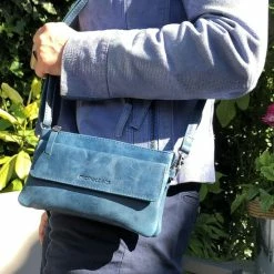 Beste deal 🎉 Micmacbags Porto Schoudertas - 👖 Jeansblauw 🧨 -Tassen-dames Winkel 550x714 2