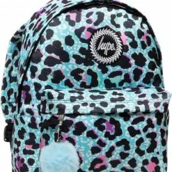 Aanbiedingen 😍 HYPE UNISEX BLUE ICE LEOPARD CREST 🎒 BACKPACK 🧨