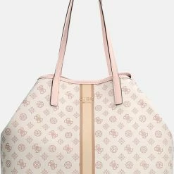 Goedkoop 🎉 Guess Vikky Shopper L Cream Logo Multi 🛒