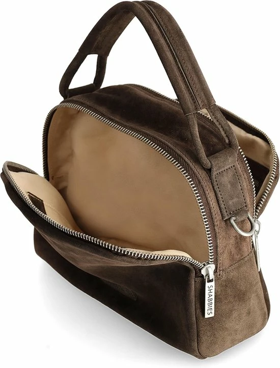 Top 10 🥰 Shabbies Amsterdam Shabbies Medium Schoudertas / Crossbody Tas Dames - Leer - Waxed Suède - Bruin ✨ 6 Top 10 🥰 Shabbies Amsterdam Shabbies Medium Schoudertas / Crossbody Tas Dames - Leer - Waxed Suède - Bruin ✨ - Afbeelding 4