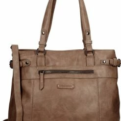 Tassen-dames Winkel 34 Korting ✔️ Enrico Benetti Caen 66627 Schoudertas - Licht Taupe 😍