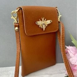 Groothandel ✨ Borse In Pelle Zwarte Leren Telefoontasje Pretty Bee - Schoudertas - Zwart - Bijenslot 😍 -Tassen-dames Winkel 550x731 2