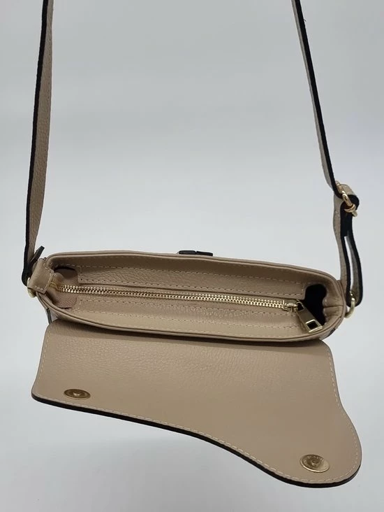 Coupon ❤️ Merkloos Lederen Damestas, Crossbody, Schoudertas, Saddlebag, Echt Leder, Kleur Taupe ⌛ 7 Coupon ❤️ Merkloos Lederen Damestas, Crossbody, Schoudertas, Saddlebag, Echt Leder, Kleur Taupe ⌛ - Afbeelding 5